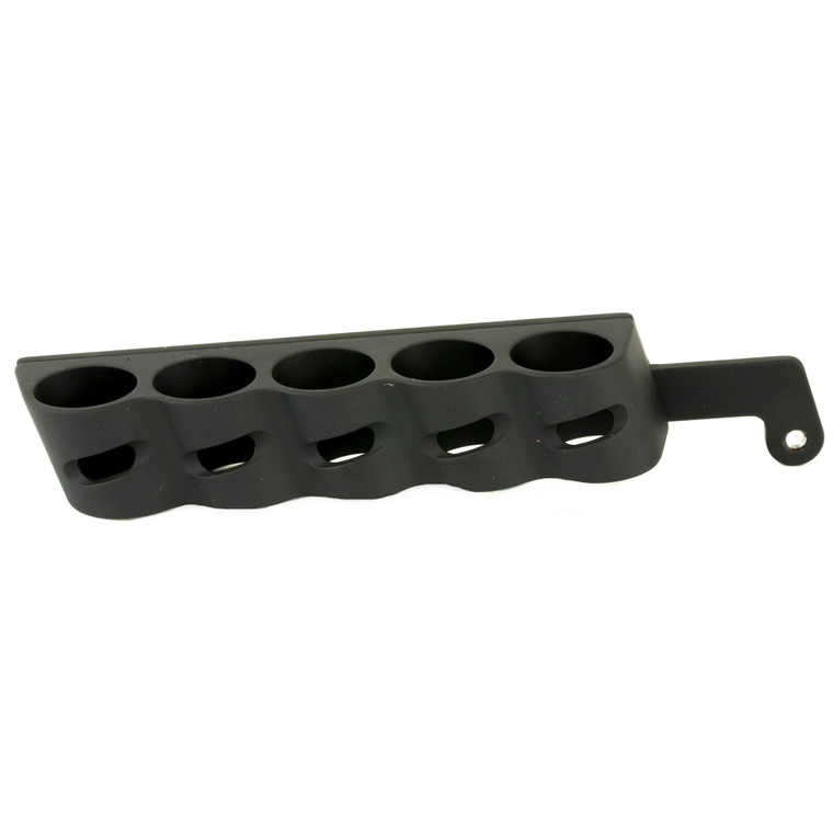 GG&G Side Saddle Shotshell Carrier Mossberg 590 Shockwave 12 Gauge 5-Round Aluminum Black