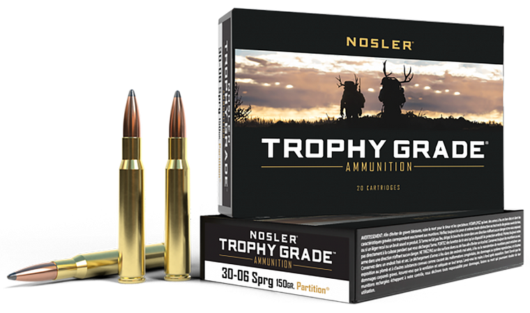 Nosler Trophy Grade Ammunition 30-06 Springfield 150 Grain Partition 20RD