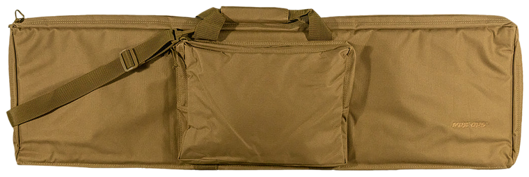 Bob Allen 79004 Max-Ops Rectangular Tactical Rifle Case Water Resistant Coyote Brown Polyester with Self Healing Nylon Zippers & Foam Padding 42"" x 11.50" x 2" External Dimensions