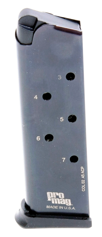 ProMag COL02 StandardBlued Detachable 7rd 45 ACP for 1911 Government