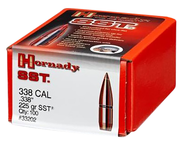 Hornady SST Bullets 338 Caliber (338 Diameter) 225 Grain InterLock Polymer Tip Spitzer Boat Tail Box of 100