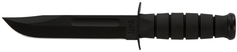 Ka-Bar 1211 Fighting/Utility7" Fixed Clip Point Plain Black 1095 Cro-Van Blade/ Black Kraton G Handle
