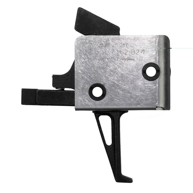 CMC Triggers 92503 Drop-InSingle-Stage Flat Trigger with 4-4.50 lbs Draw Weight & Black/Silver Finish for AR-15/AR-10