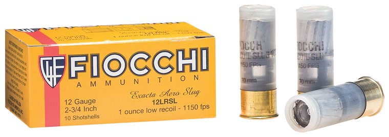 Fiocchi Defense Dynamics Low Recoil Ammunition 12 Gauge 2-3/4" 1 oz Rifled Slug Box of 10