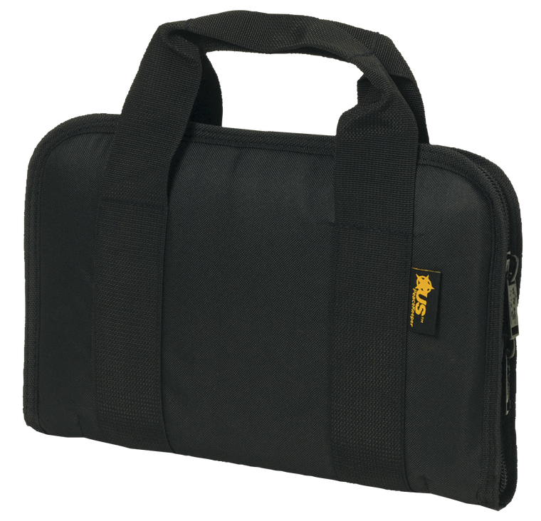 US PeaceKeeper P21108 Attache Case Water Resistant Black 600D Polyester with Interior Gun Pocket, 5 Pistol Mag Space & Brushed Tricot Lining 13.50" L x 9" H Exterior Dimensions