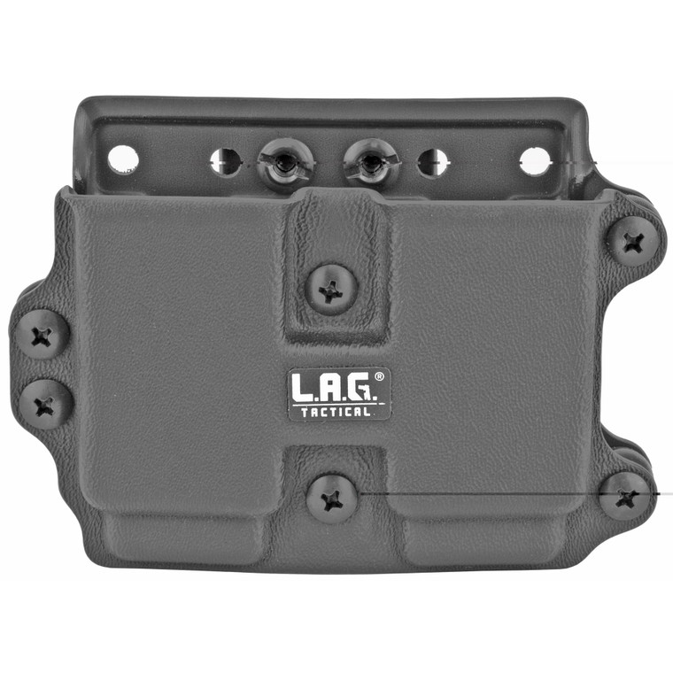 LAG Tactical 34007 M.C.S. Double Mag Case Black Belt Clip Fits Glock Belts 1.50-1.75" Wide