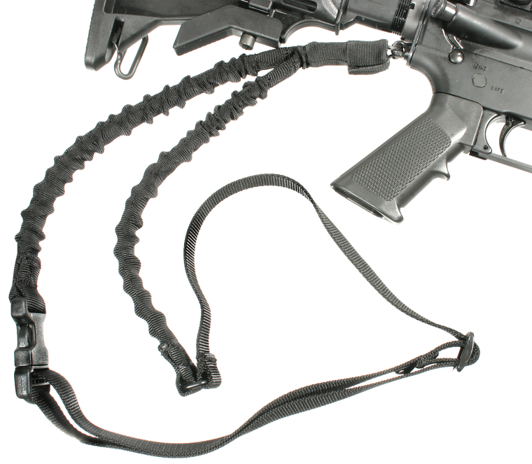 Blackhawk 70GS17BK Universal Swift Sling made of Black Nylon Webbing with 1.25" W & Three-Point Design for Rifles