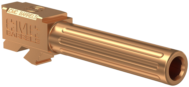 CMC Triggers 75524 Match PrecisionCompatible w/ Glock 19 Gen3-4 9mm Luger 4.01" Bronze Bead Blasted Satin DLC Stainless Steel Fluted Match Grade Barrel