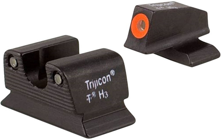 Trijicon 600624 HD Night Sights- Beretta PX4Black | Green Tritium Orange Outline Front Sight Green Tritium Black Outline Rear Sight