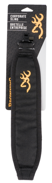 Browning 12232099 Corporate Sling made of Black Foam with Rubber Backing, 25.50"-39" OAL, Adjustable Design & Swivels for Rifle/Shotgun