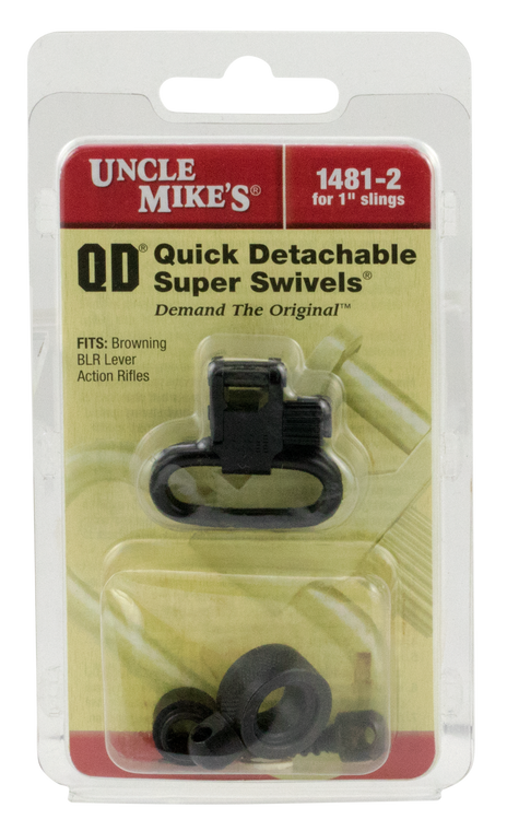 Uncle Mike's 14812 Super Swivelmade of Steel with Blued Finish, 1" Loop Size & Quick Detach 115 BLR Style for Browning BLR