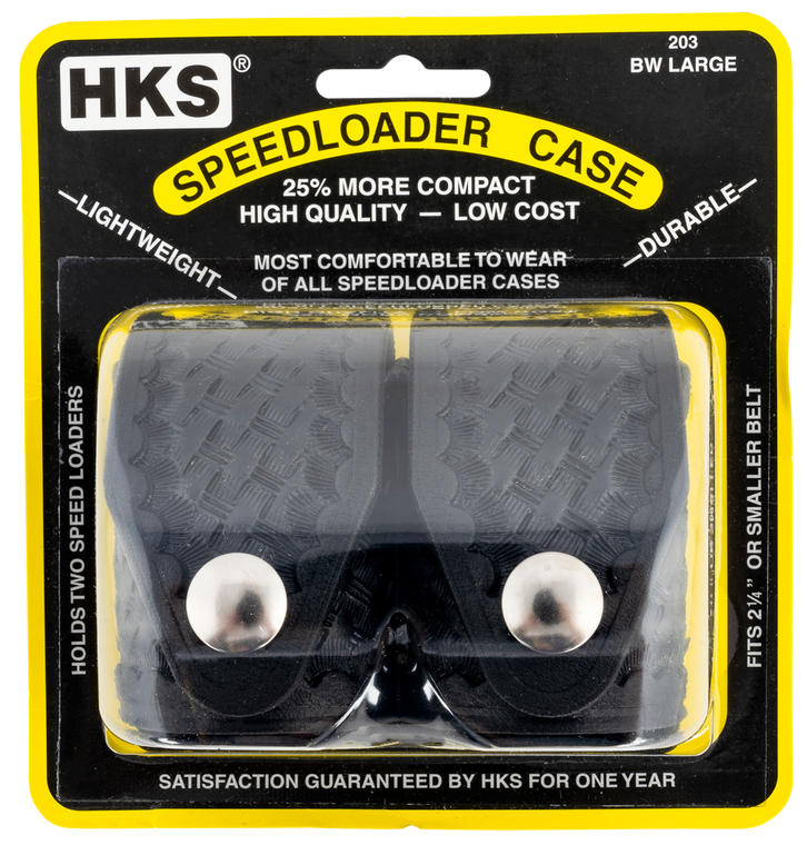 HKS 203BLBN SpeedLoader CaseDouble Large Black Hytrel Belt Loop Belts 2.25" Wide