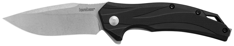 Kershaw 1645 LateralFull Size Folding Drop Point w/Recurve Plain Stonewashed 8Cr13MoV SS Blade/Gray Textured Glass-Filled Nylon Handle Includes Pocket Clip