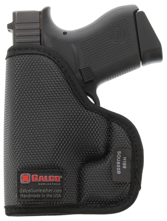 Galco SOU652B StukOn-UBlack Gripper Shell Pocket Fits S&W M&P Shield/Glock 33/Taurus G2C Ambidextrous