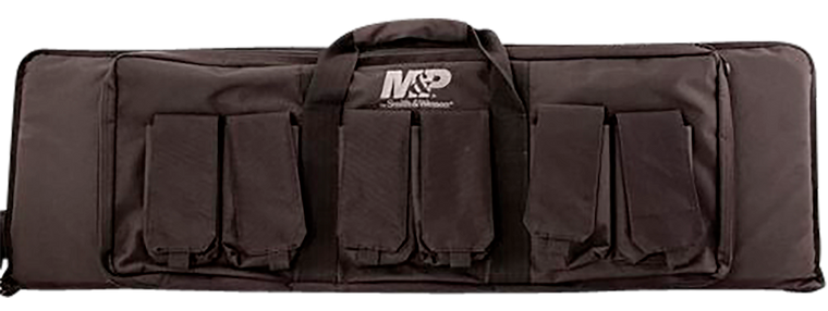 M&P Accessories 110025 Pro Tac42" Black Nylon with Full Length External Pocket & 6 Magazine Pouches Includes Padded Shoulder Strap
