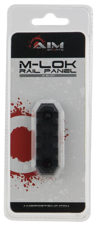 Aim Sports MLRS1 Panel SectionRifle Picatinny Rail 2.50" 5 Slot Black Anodized 6061-T6 Aluminum