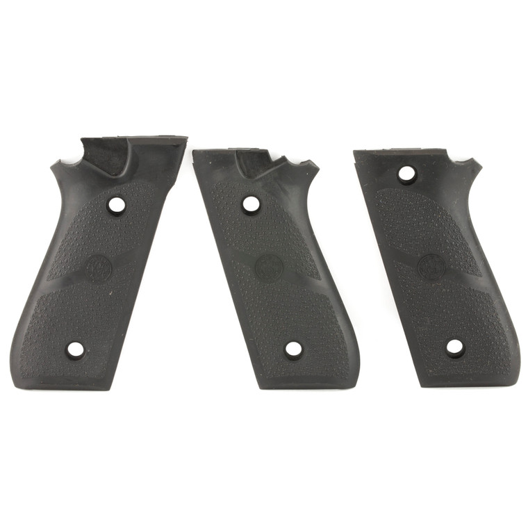 Hogue Rubber Grip Panels Taurus PT92, PT99, PT100, PT101 With Frame Mounted Safety Black