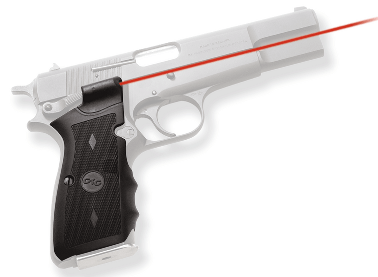 Crimson Trace LG309 Lasergrips5mW Red Laser with 633nM Wavelength & 50 ft Range Black Finish for Browning Hi-Power