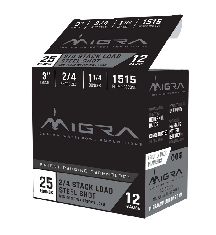 Migra Ammunitions M12S46 Combinational Hunting 12 Gauge 3" 1 1/4 oz 4/6 Shot 25 Per Box/ 10 Cs