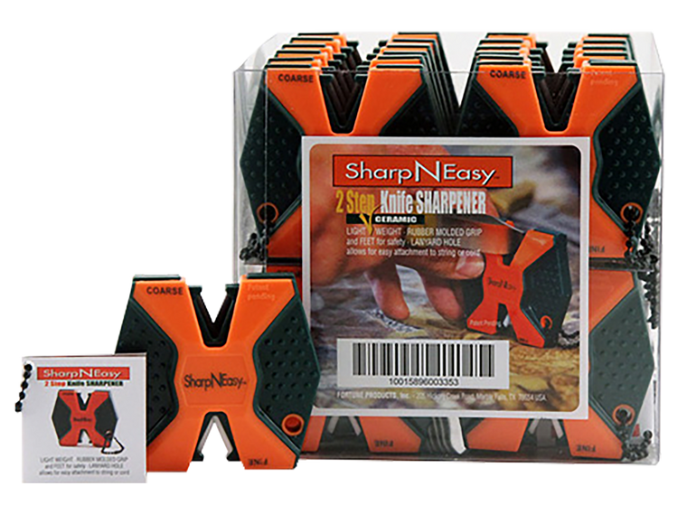 AccuSharp 335CD SharpNEasy 2-Step Sharpener Hand Held Fine/Coarse Ceramic Stone Sharpener Black/Orange Plastic 24