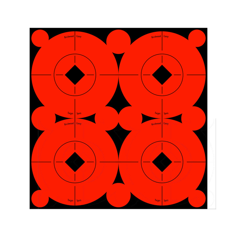 Birchwood Casey 33903 Target SpotsSelf-Adhesive Paper Black/Orange 3" Bullseye Includes Pasters 40 Targets