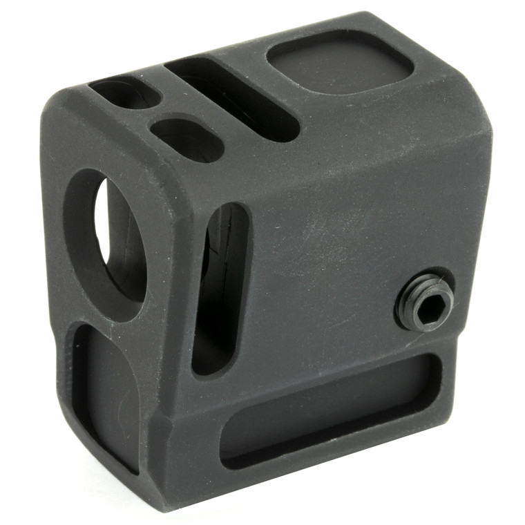 Samson 040603101 S&W M&P Shield Pocket Compensator 9mm Luger 7075 T6 Aluminum Black Hardcoat Anodized 1|2x28 Threads in. 