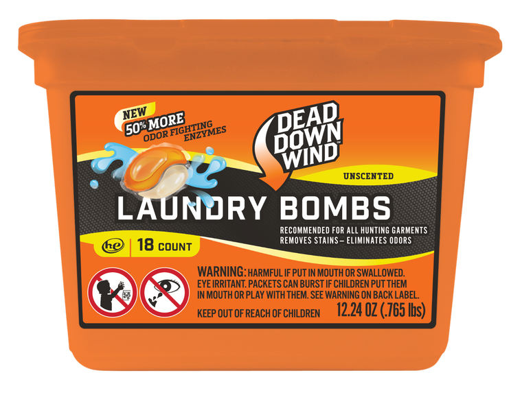 Dead Down Wind 118318 Laundry BombsOdor Eliminator Unscented Scent 12.24 oz Tub 18 count