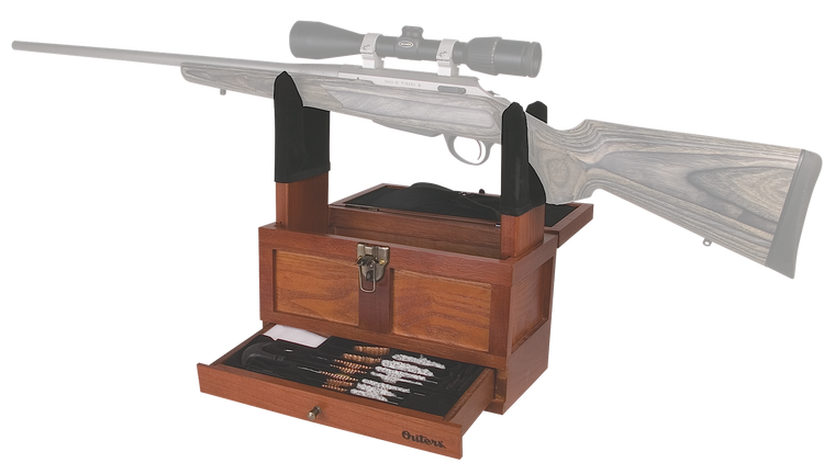 Outers 70084 Wooden Chest Universal Kit Multi-Caliber Rifle/Shotgun/Pistol 25 Pieces