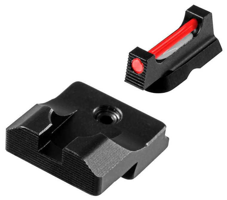 TruGlo TGTG132XD Fiber-Optic ProBlack | Red Fiber Optic Front Sight Black Rear Sight