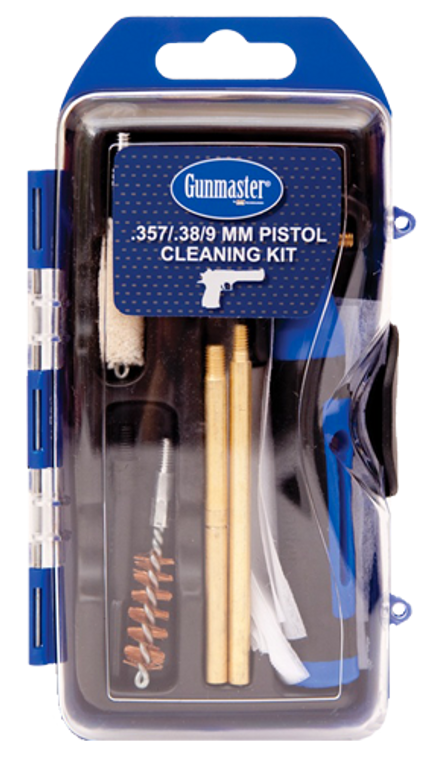 DAC GM9P GunMaster Cleaning Kit 9mm & 38 Cal Pistol/14 Pieces Black/Blue