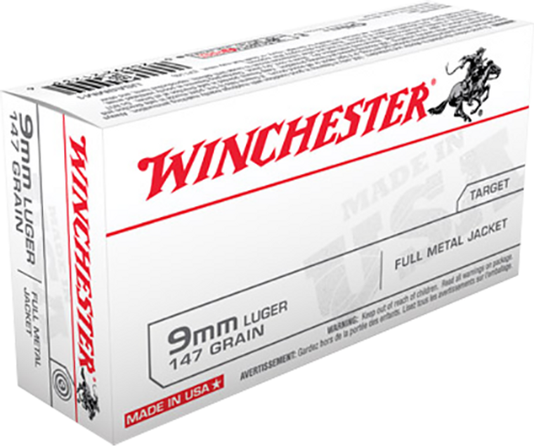 Winchester USA Ammunition 9mm Luger 147 Grain Full Metal Jacket