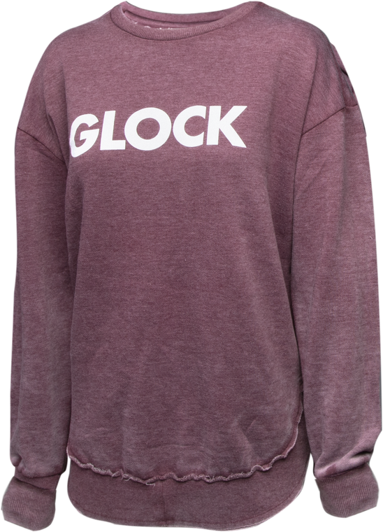 Glock AP95896 Women's Retro FleeceMaroon Long Sleeve Small Cotton/Polyester