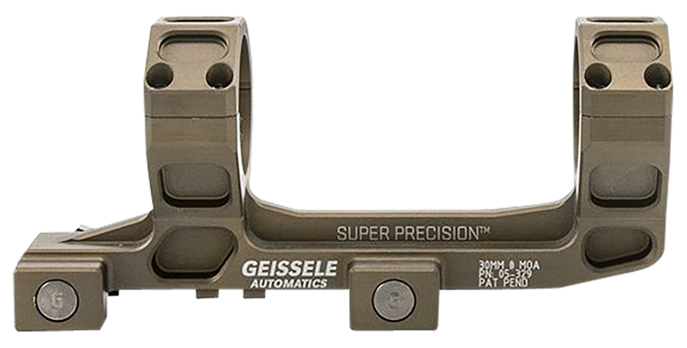 Geissele Super Precision SOPMOD Certified 30mm Scope Mount Desert Dirt Color, For Vortex 1-6 Scopes