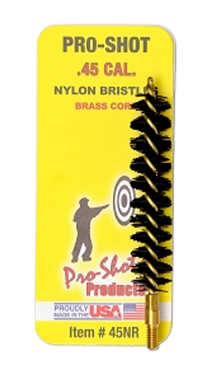 Pro-Shot 45NR Bore Brush45 Cal Rifle #8-32 Thread Nylon Bristles Brass Core
