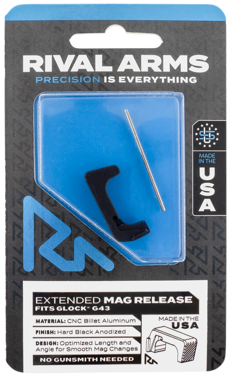 Rival Arms Extended Magazine Release Glock 43 Aluminum