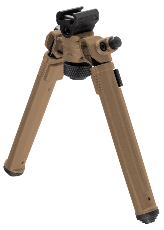 Magpul MAG941-FDE Bipodmade of Aluminum with Flat Dark Earth Finish, 1913 Picatinny Rail Attachment, 6.30-10.30" Vertical Adjustment & Rubber Feet for AR-Platform