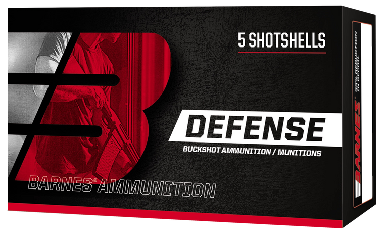 Barnes Bullets 32012 Defense Self Defense 12 ga 2.75" 21 Pellets 4 Buck Shot 5 Per Box/ 20 Cs