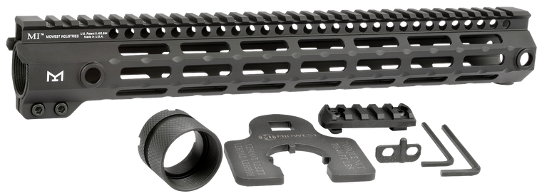 Midwest Industries MIG4M14 Tactical G4M Handguard AR-15 Black Hardcoat Anodized Black 14" 6061-T6 Aluminum M-LOK