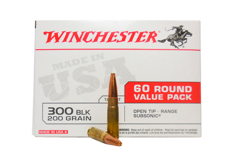 Winchester Ammo USA300BXVP USA300 Blackout 200 gr 1060 fps Open Tip Range Subsonic 60 Bx/4 Cs (Value Pack)