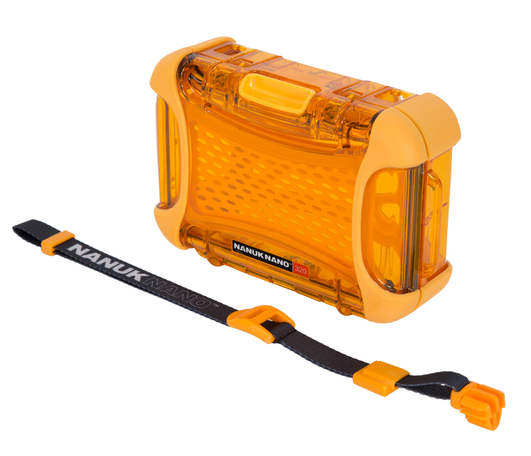 Nanuk 3200003 Nano 320 Water-Resistant Orange Polycarbonate Material with PowerClaw Latches 5.90" L x 3.30" W x 1.50" H Interior Dimensions Includes Carry Strap