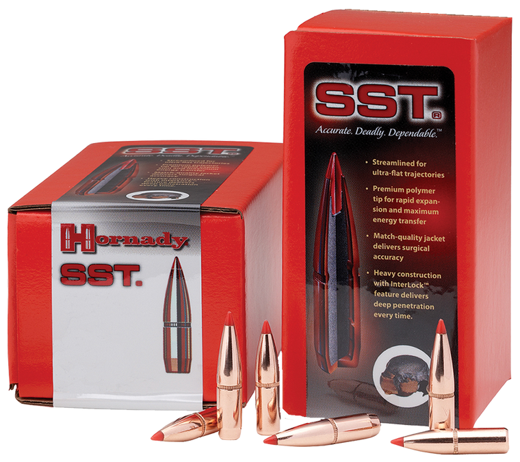 Hornady SST Bullets 30 Caliber (308 Diameter) 165 Grain InterLock Polymer Tip Spitzer Boat Tail Box of 100