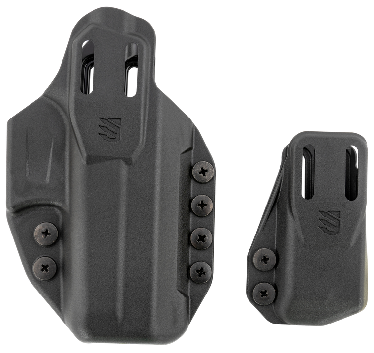 Blackhawk 416102BK Stache Premium Kit IWB Size 02 Black Polymer Belt Clip Compatible w/Glock 19/23/32/44/45 Includes Mag Carrier Ambidextrous