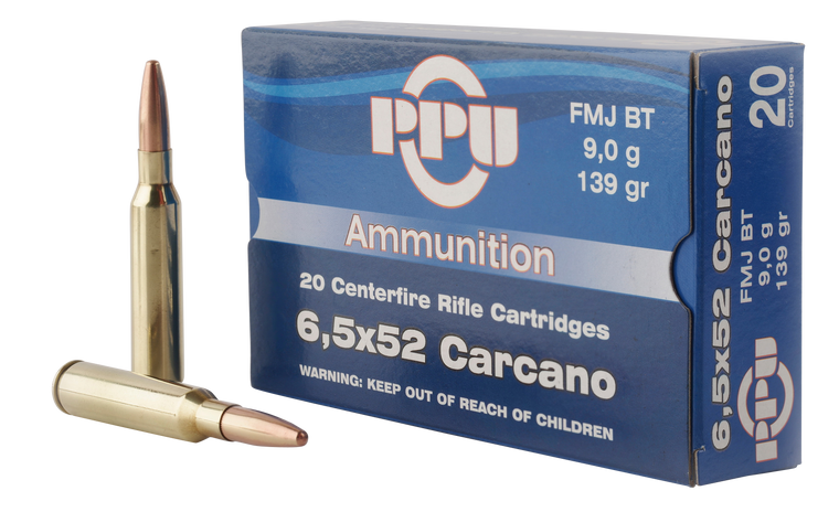 Prvi Partizan Ammunition 6.5x52mm Mannlicher-Carcano 139 Grain Full Metal Jacket Boat Tail 20RD