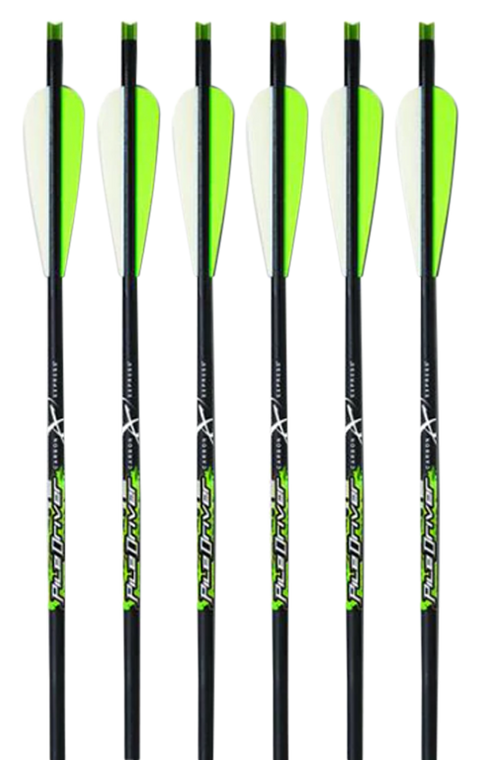 Carbon Express Piledriver Carbon Crossbow Bolt 4" Vanes Black Pack of 6