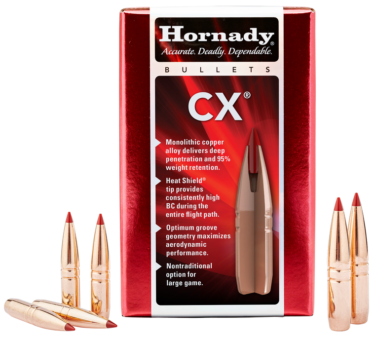 Hornady 332704 CX Hunting 338 Cal 185 gr Copper Solid