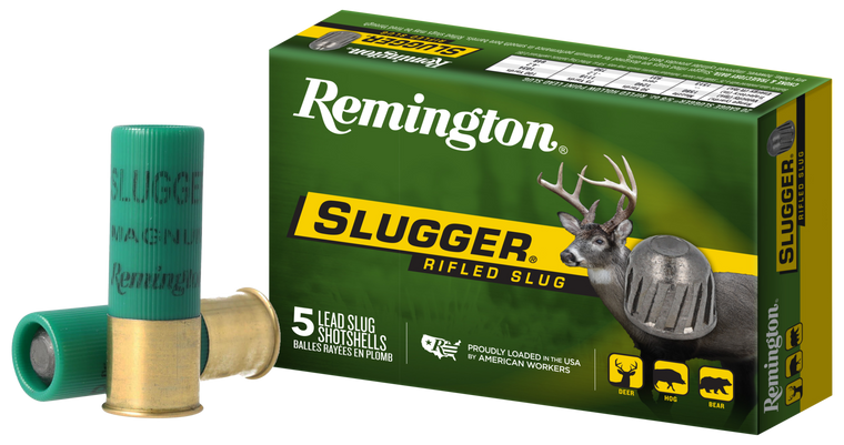 Remington Slugger Ammunition 12 Gauge 3" 1 oz Rifled Slug Box of 5