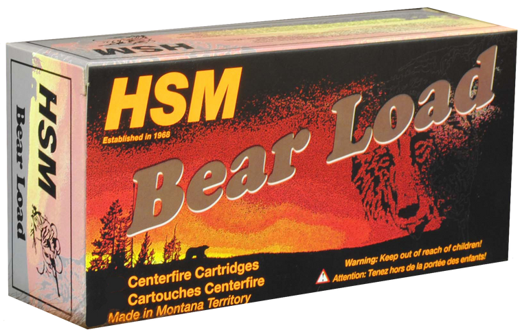 HSM Bear Ammunition 45-70 Government +P 430 Grain Lead Round Nose Flat Point Gas Check 20RD