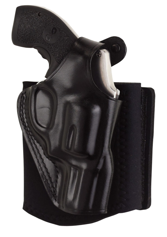 Galco AG664B Ankle GloveSize Fits Ankles up to 13" Black Leather Slip On Hook & Loop Fits Sig P938 Fits Kimber Micro 9 Right Hand