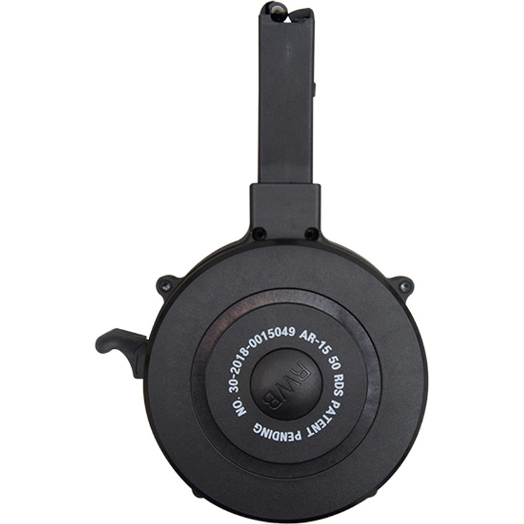 RWB AR15 223 Remington / 5.56 NATO 50rd Drum Magazine Black