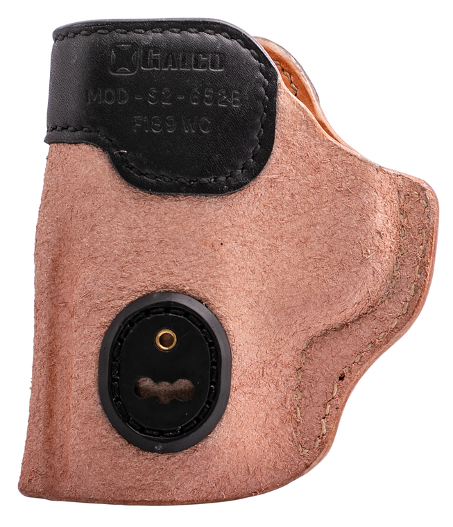 Galco S2652B Scout 3.0IWB Natural/Black Leather UniClip/Stealth Clip Fits S&W M&P Shield/Ruger Max-9/FN 503/509 Ambidextrous